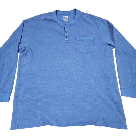 Duluth Trading Co Other - Duluth Trading‎ Co Henley Shirt 3XL Blue Waffle Knit Long Sleeve Workwear Layer